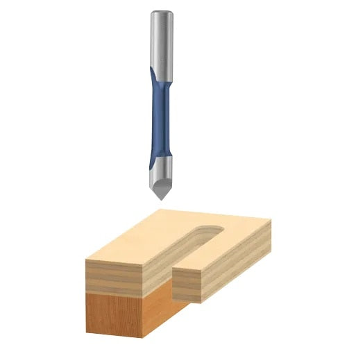 Bosch 85244B50 1/4" x 3/4" Carbide Tipped 1-Flute Pilot Panel Straight Router Bit (50 Pack)
