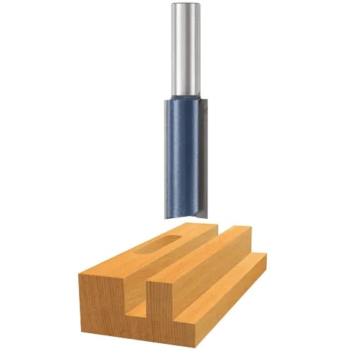 Bosch 85276M 3/8" x 1" Carbide Tipped 2-Flute Straight Router Bit for Smooth Finish Cuts