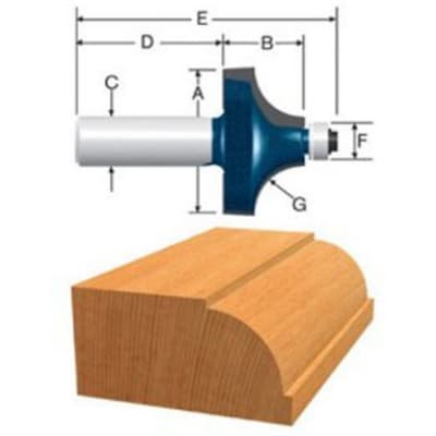 Bosch 85493M 3/16" x 1/2" Carbide Tipped Beading Router Bit with 1/4" Shank