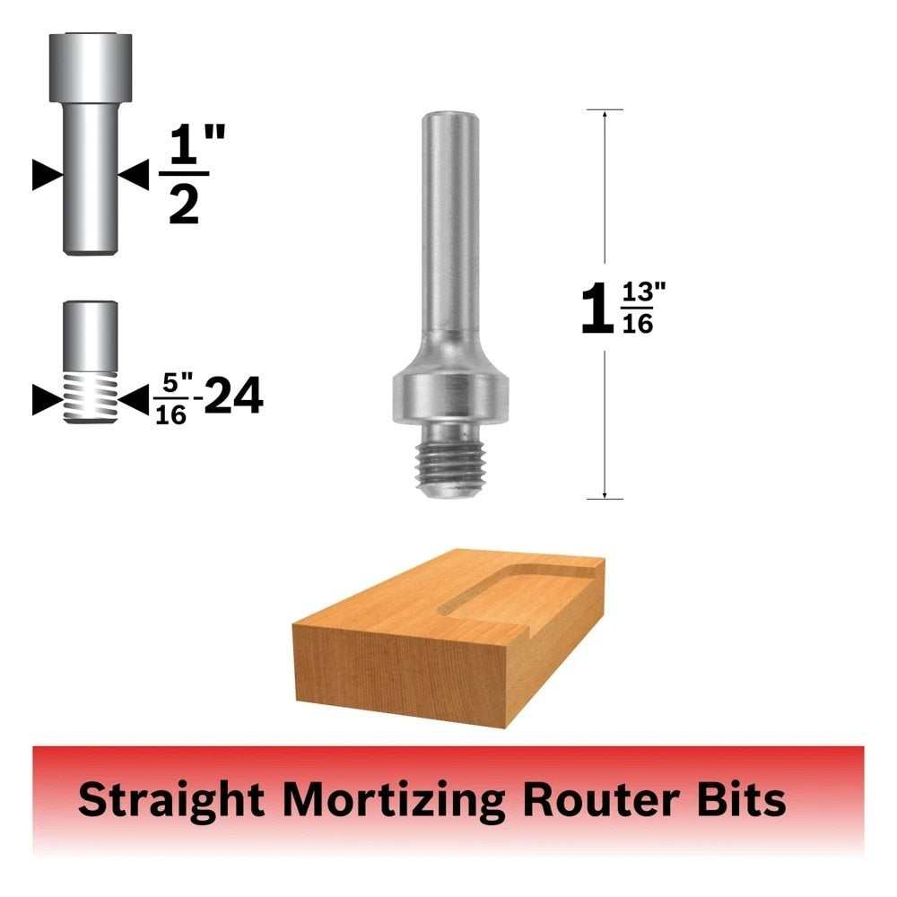 Bosch 92840 5/16" Mortising Arbor with 1/2" Shank - 2