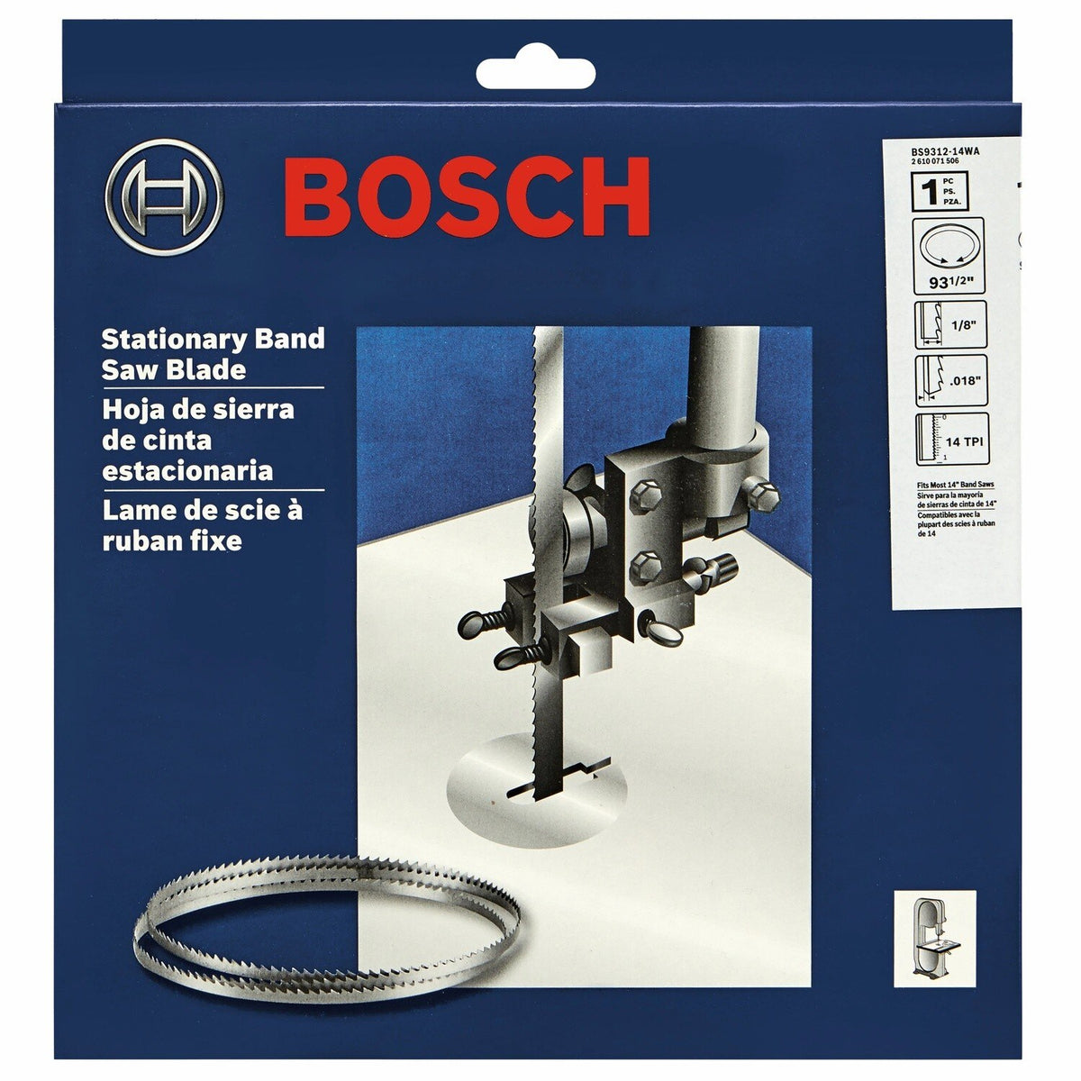 Bosch BS9312-14WA 93-1/2" 14 TPI Scroll-Cutting Stationary Band Saw Blade for Wood - 2