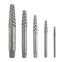 Bosch BSPE5S High Carbon Steel Spiral Flute Screw Extractor Set for Stripped Fasteners (5 Pack)