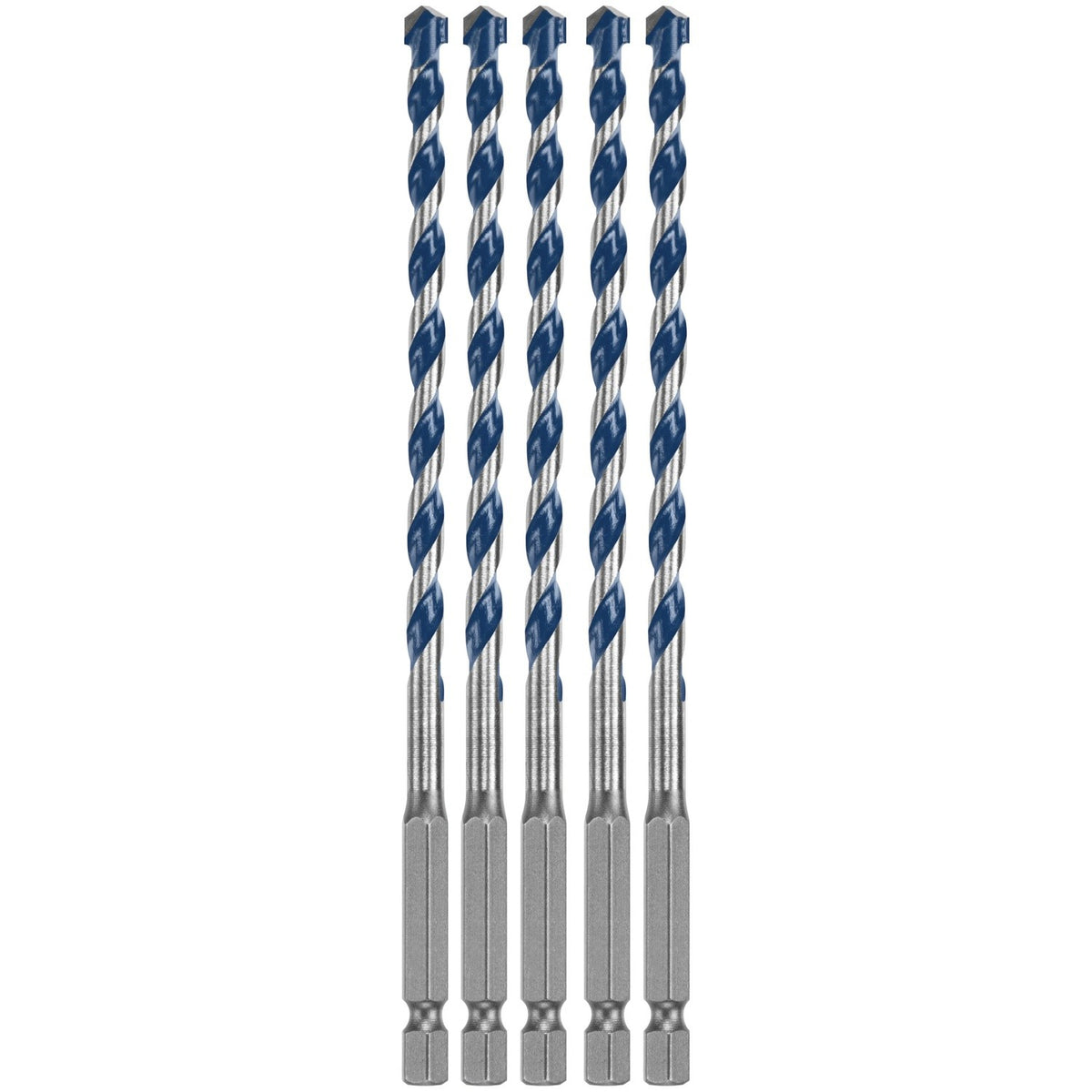 Bosch BXH065 1/4" x 6" Blue Xtreme Carbide Hammer Drill Bits for Masonry (5 Pack)
