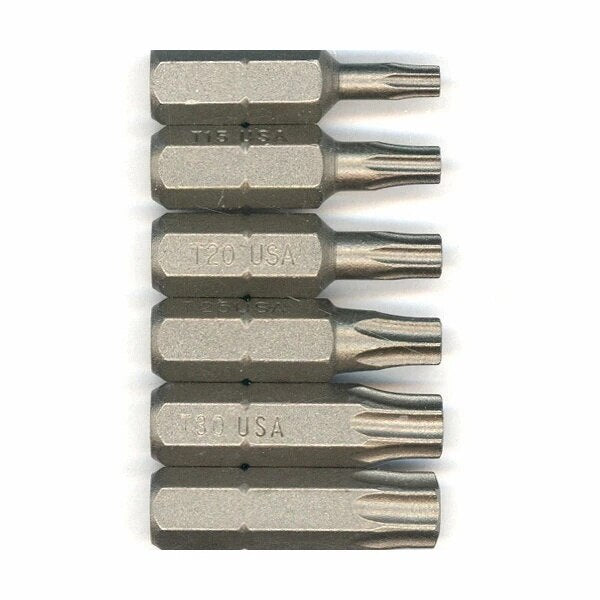 Bosch CC90396 1" Torx Screwdriver Insert Bit Set (6 Piack)