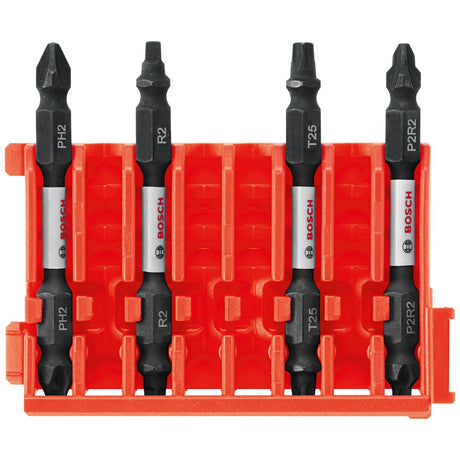 Bosch CCSDEV2504 4-Pc Phillips, Square and Torx 2.5" Double-Ended Bits