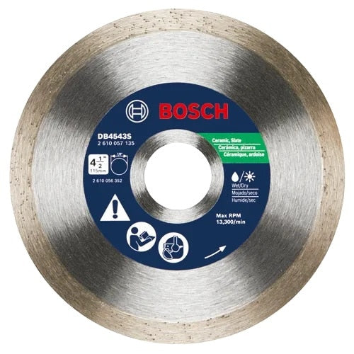 Bosch DB543S 5" Standard Continuous Rim Diamond Blade for Ceramic and Slate Clean Cuts - 2