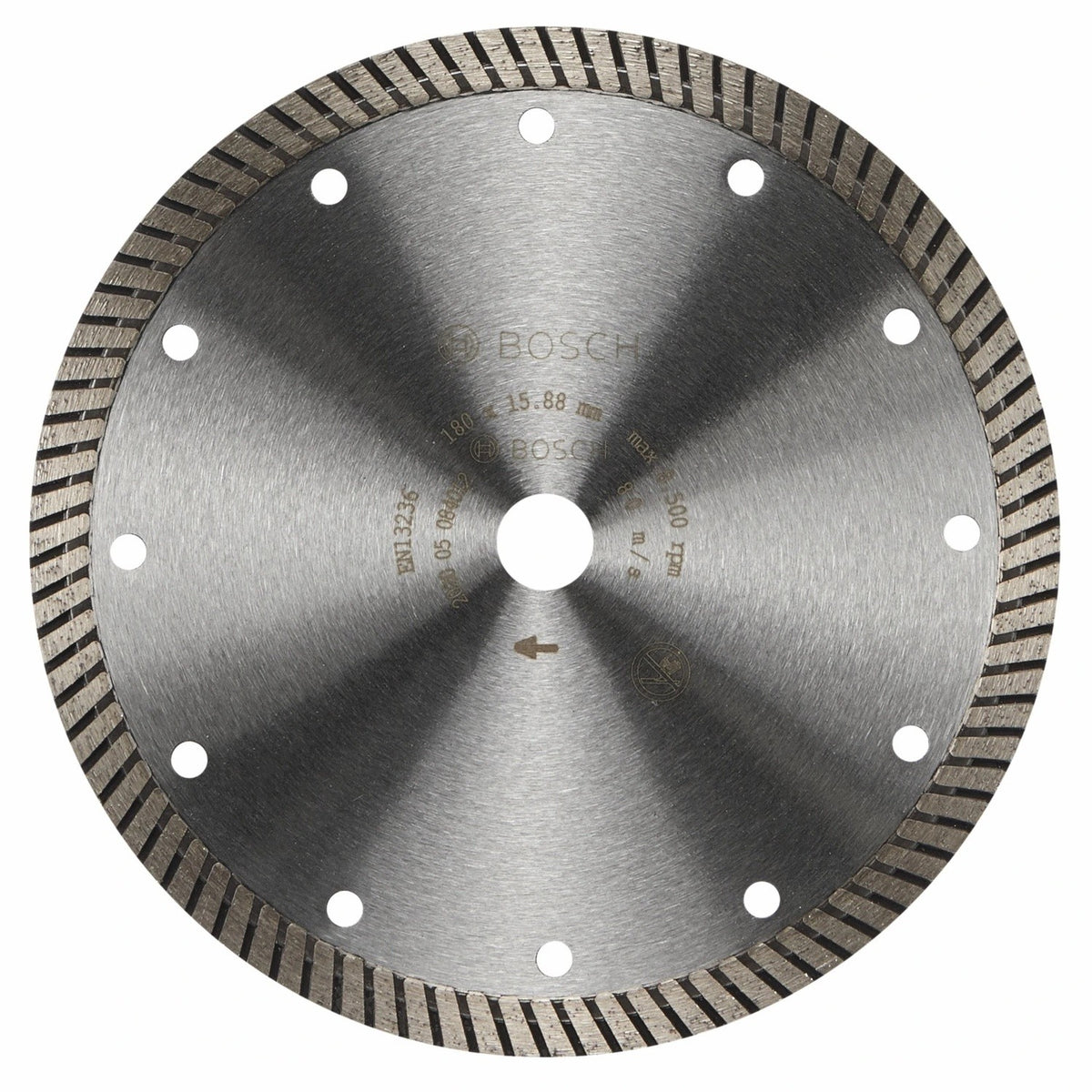 Bosch DB766P 7" Specialized Turbo Rim Diamond Blade for Porcelain Wet or Dry Cutting
