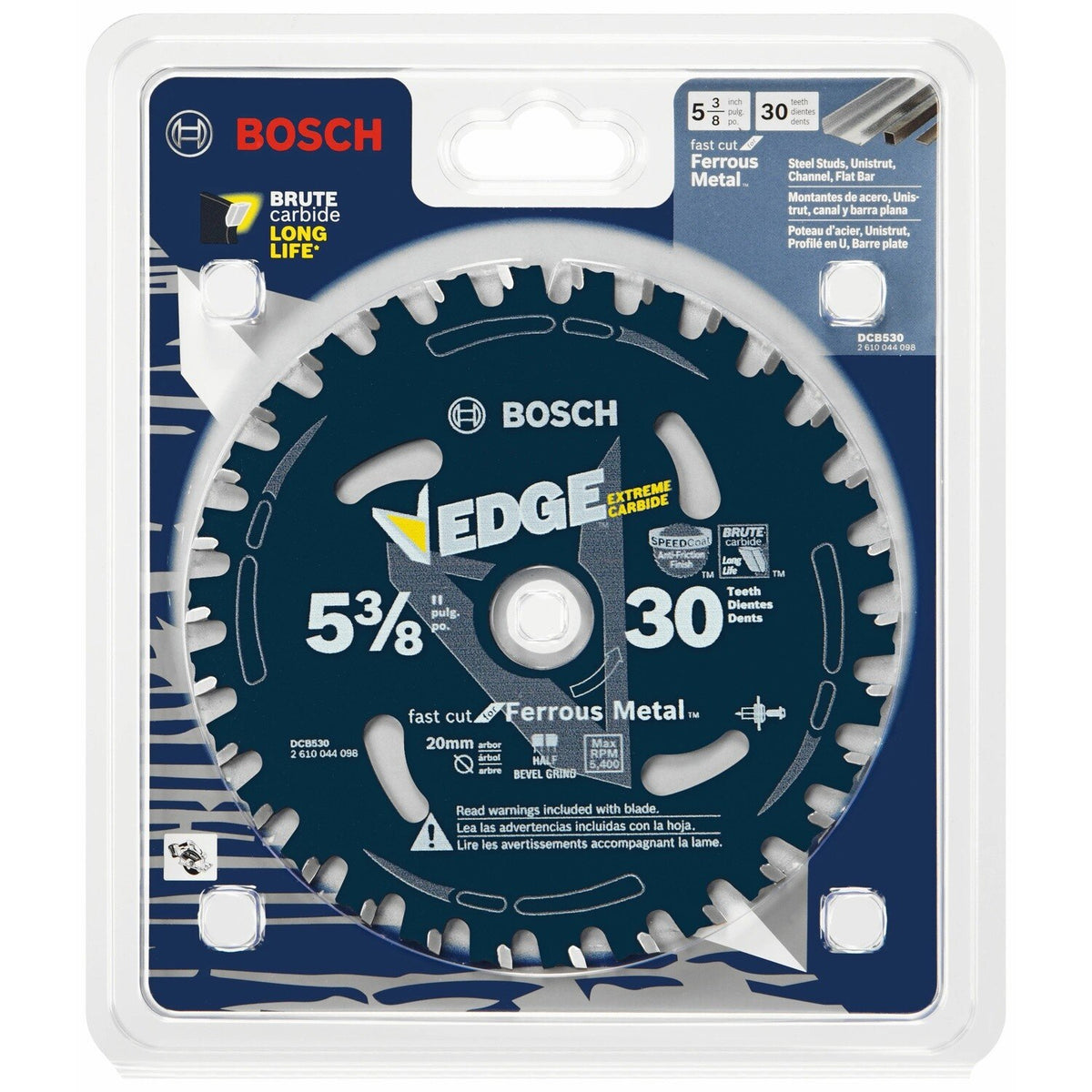 Bosch DCB530 5-3/8" 30 Tooth Edge Circular Saw Blade for Ferrous Metal Cutting - 2