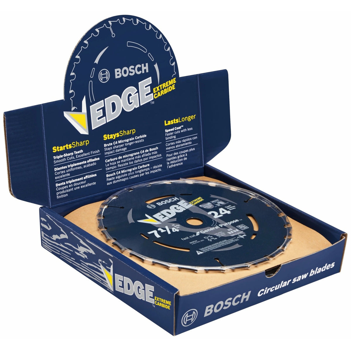 Bosch DCB724C10 7-1/4" 24 Tooth Edge Circular Saw Blades for Framing (10 Pack)