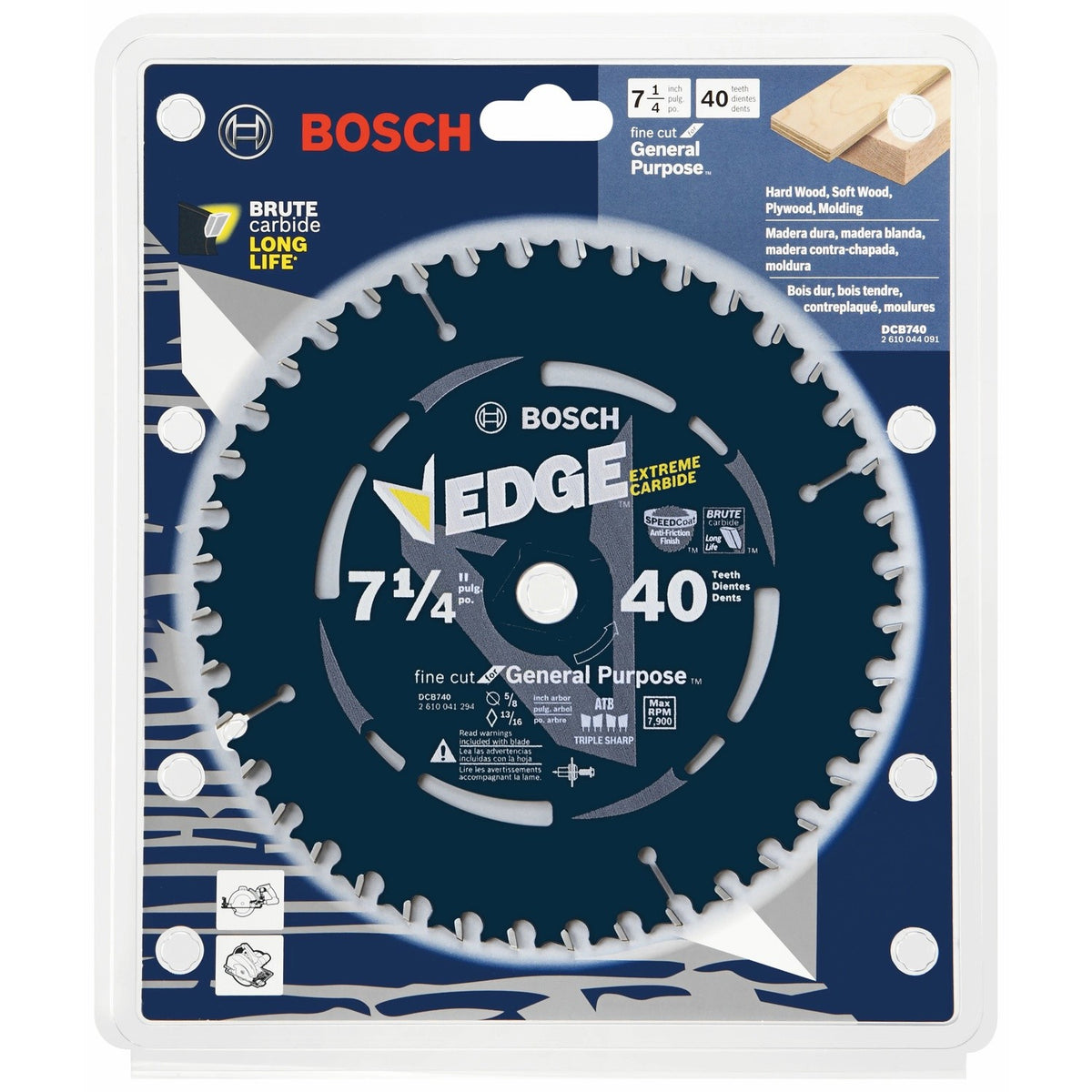 Bosch DCB740 7-1/4" 40 Tooth Edge Circular Saw Blade for Fine Finish - 2