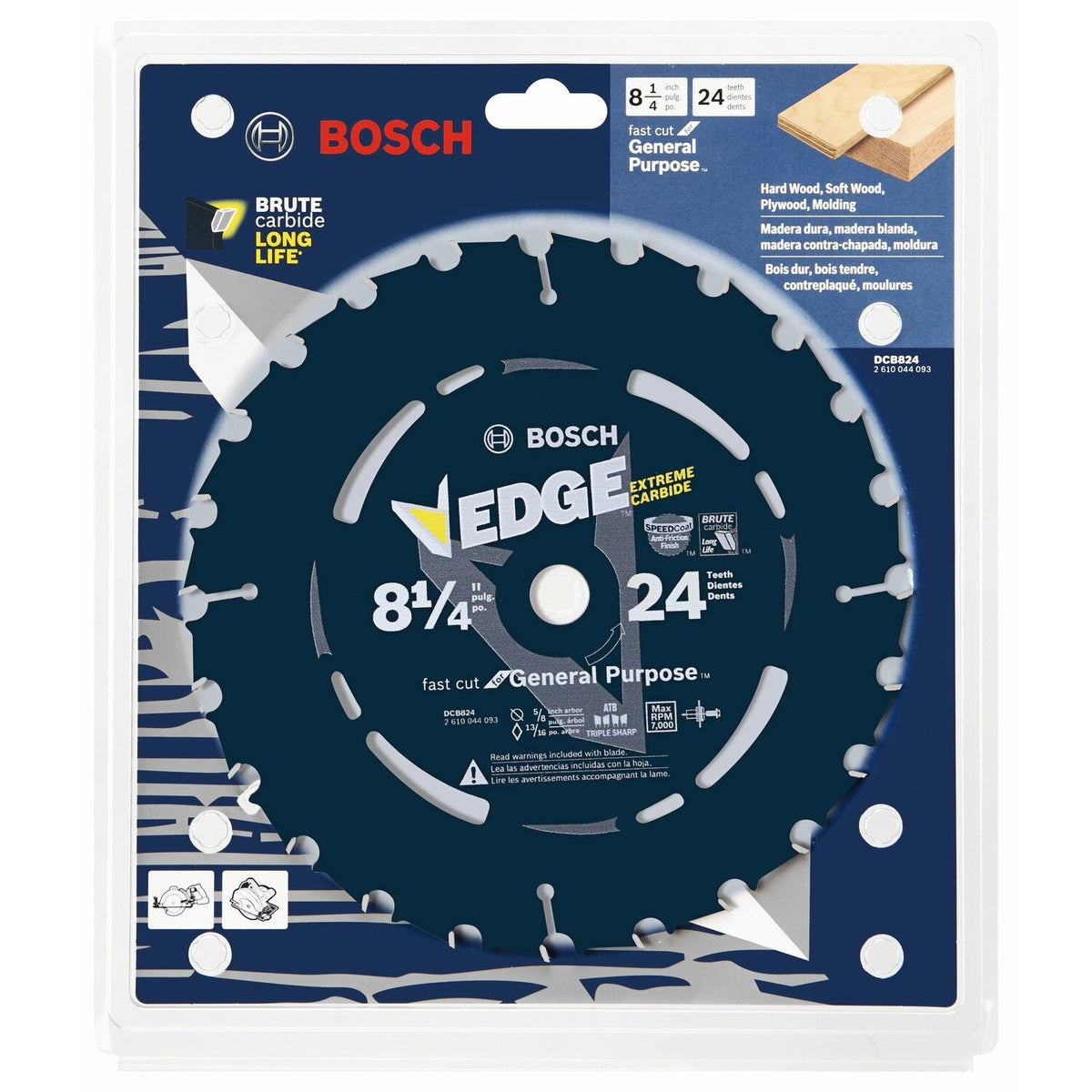 Bosch DCB824 8-1/4" 24 Tooth Edge Circular Saw Blade for Framing - 2