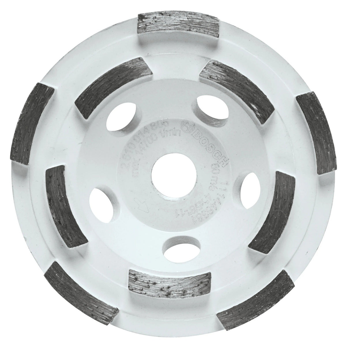 Bosch DCDR0402 4" Double Row Hubbed Diamond Cup Wheel for Concrete Grinding
