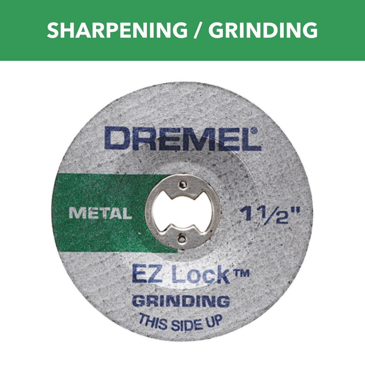Bosch EZ541GR 1-1/2" EZ Lock Aluminum Oxide Grinding Wheel for Metal (2 Pack)