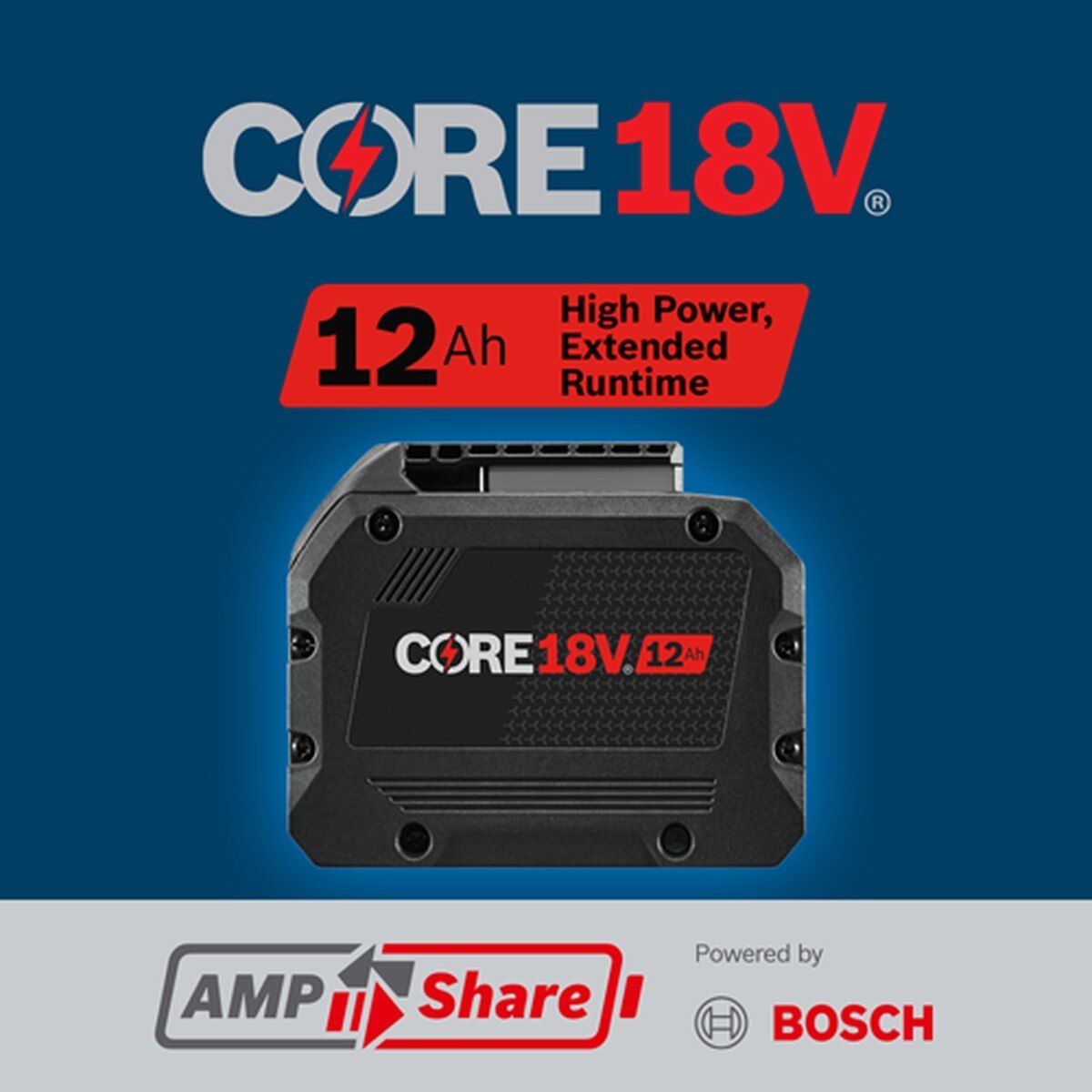 Bosch GBA18V120 18V CORE18V Lithium-Ion 12.0 Ah PROFACTOR Exclusive Battery (1 Pack) - 7