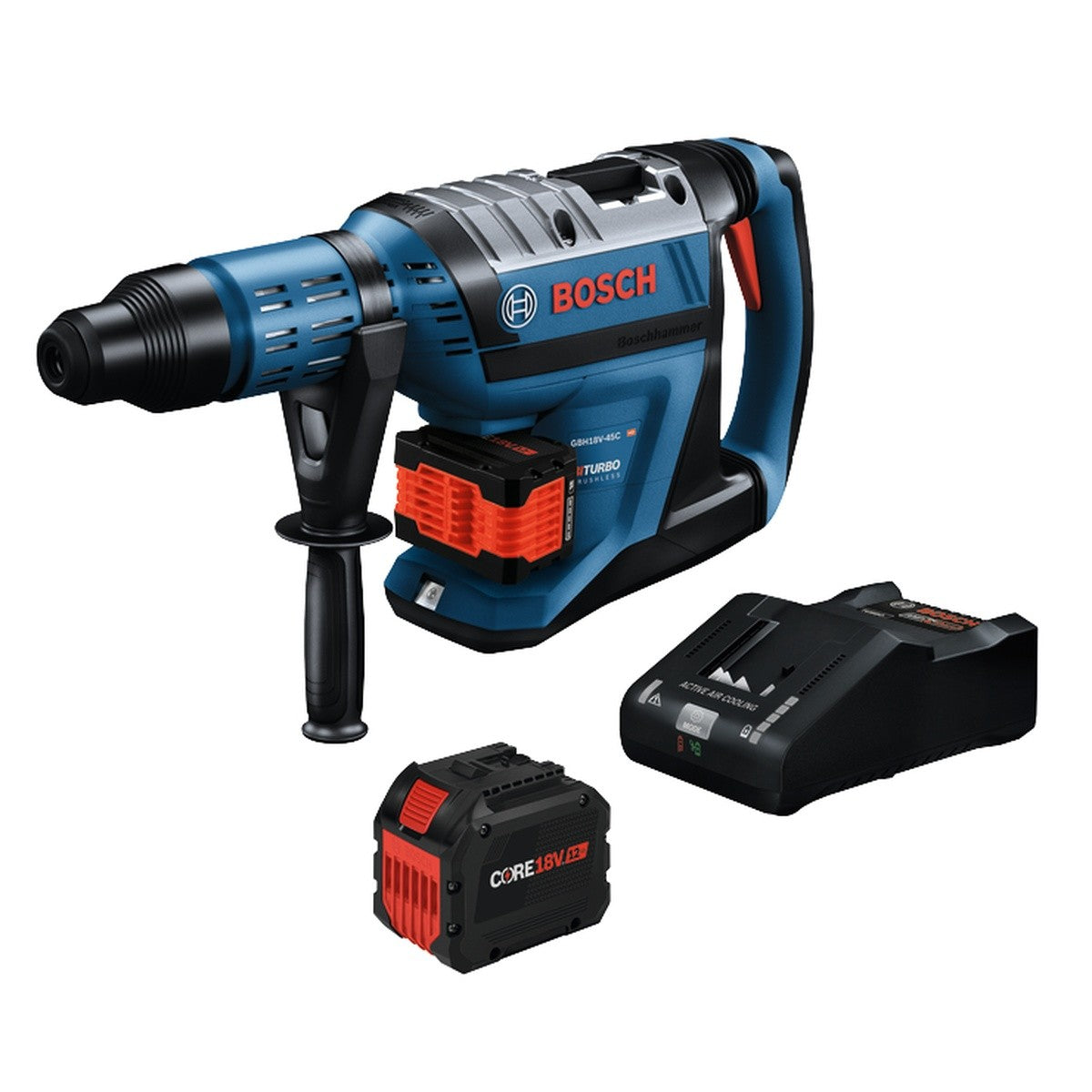 Bosch GBH18V-45L212 18V SDS-max 1-7/8" Rotary Hammer Kit with Two 12 Ah Batteries (2 Batteries)