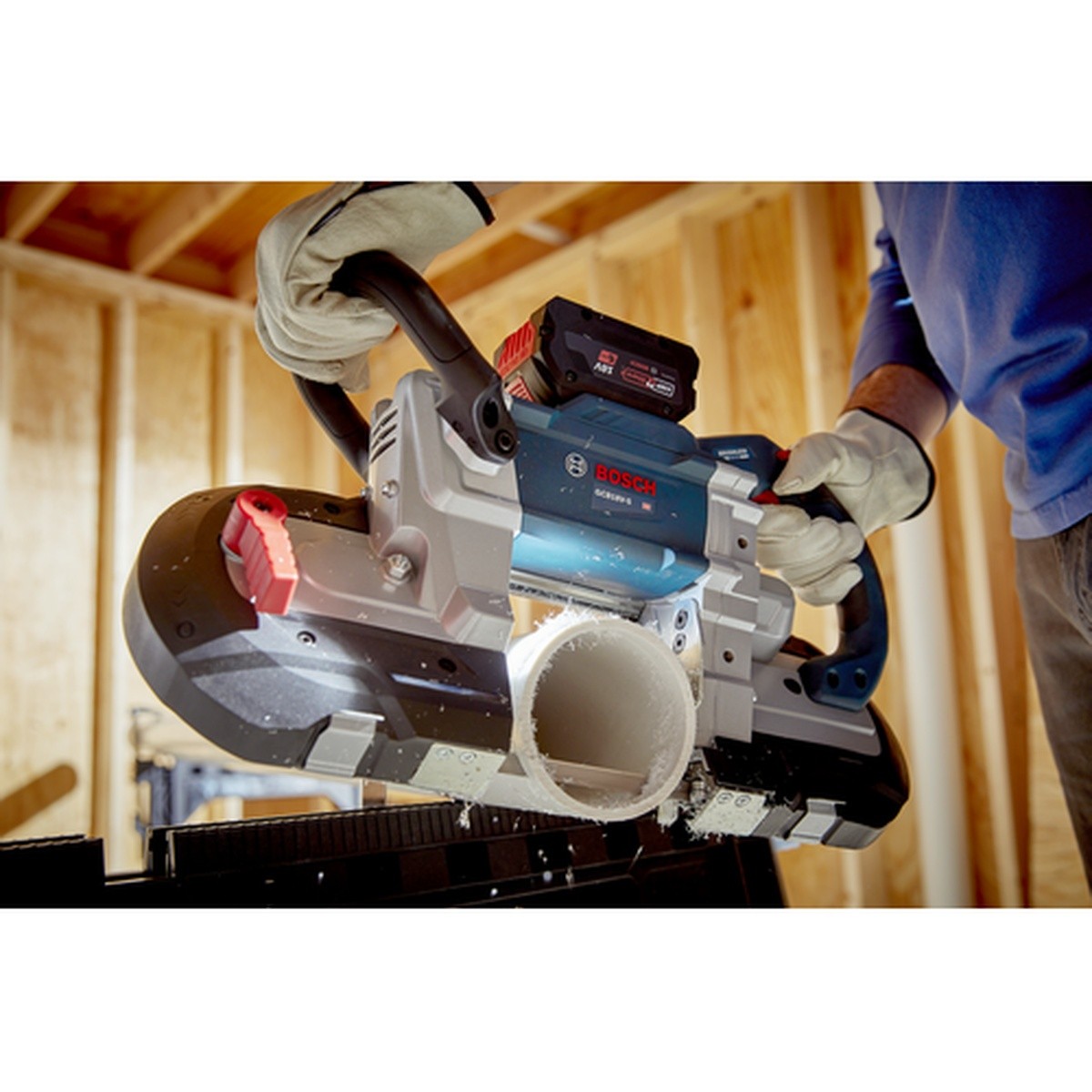 Bosch GCB18V-5B26 18V 5" Deep Cut Portable Band Saw Kit with Charger and Tool Bag (2 Batteries) - 7
