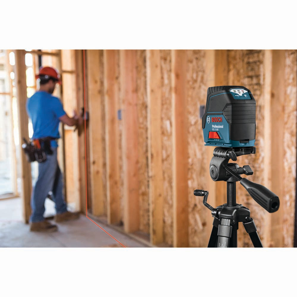 Bosch GCL 2-160 Self-Leveling Cross-Line Laser with Plumb Points - 10