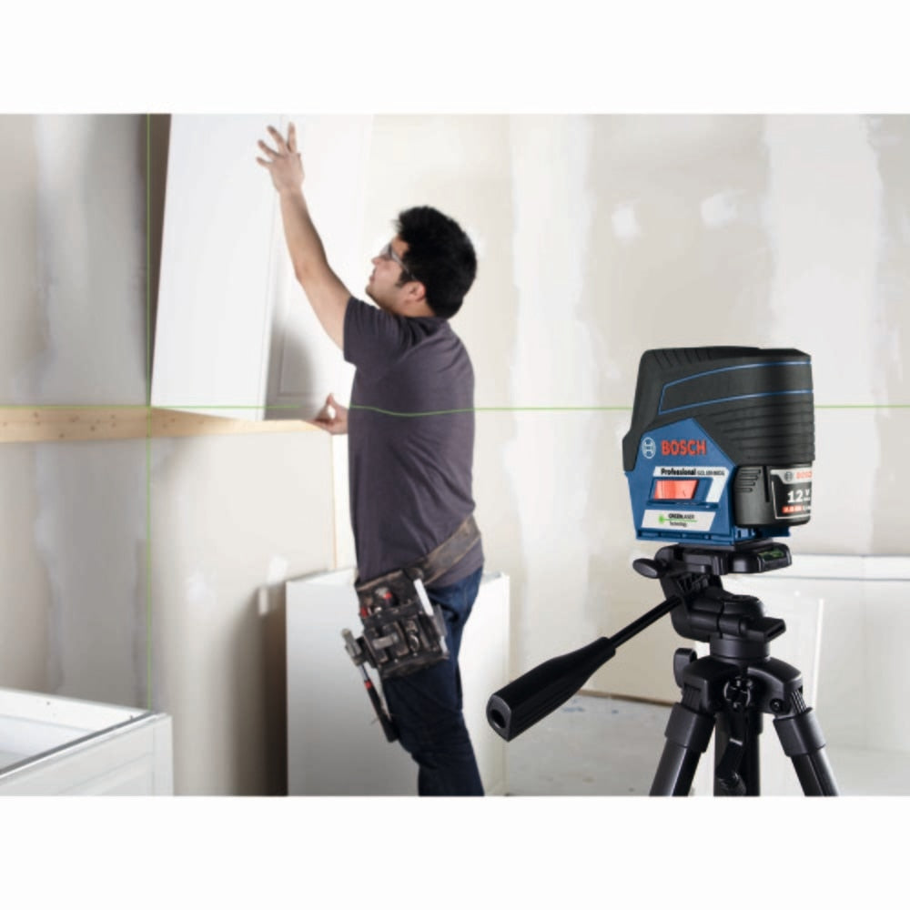 Bosch GCL100-80CG 12V Max Connected Green-Beam Cross-Line Laser w/Plumb Points - 7