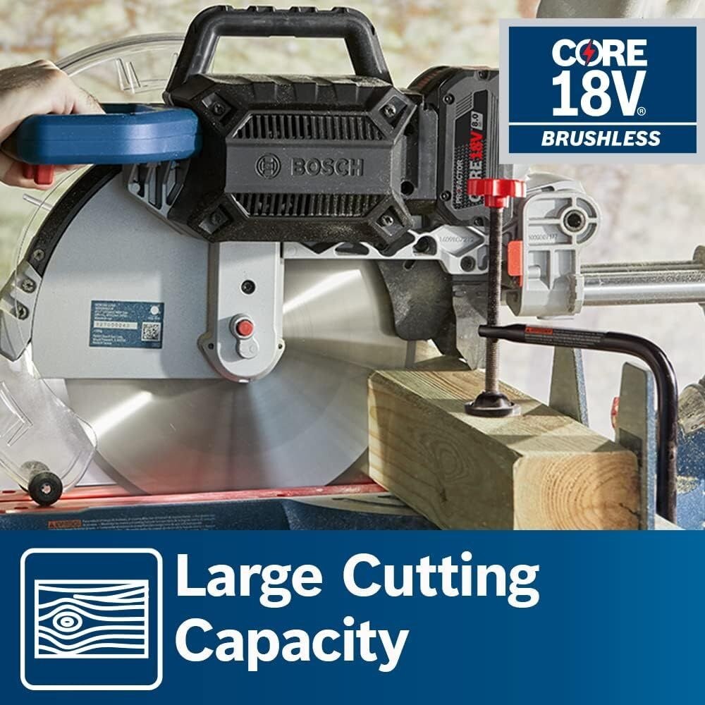 Bosch GCM18V-12SDN14 18V 12" Dual Bevel Sliding Miter Saw Kit with 8 Ah Battery and Charger - 10