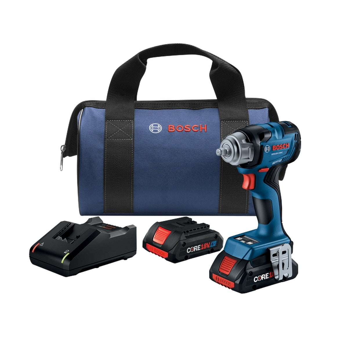 Bosch GDS18V-230CB24 18V 3/8" Brushless Impact Wrench Friction Ring Kit (2 Batteries)