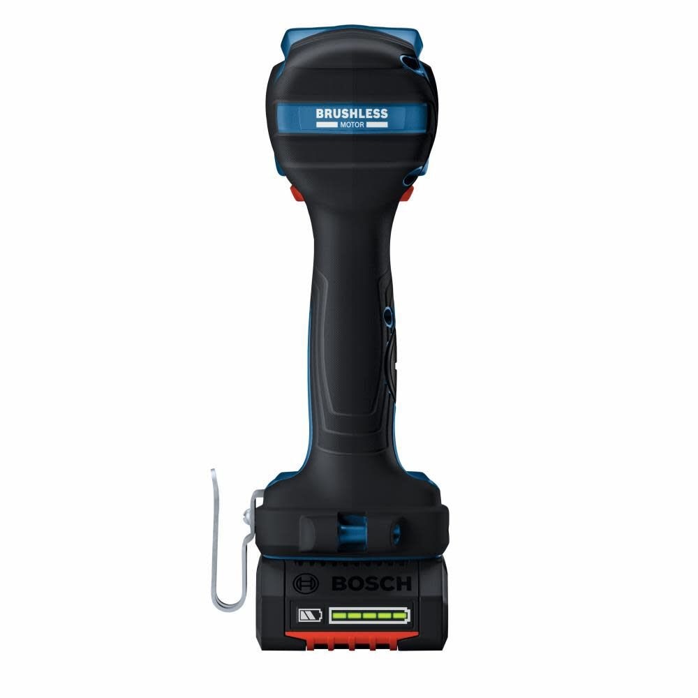 Bosch GDS18V-330CB25 18V Brushless Connected-Ready 1/2 In. Mid-Torque Impact Wrench Kit with Friction Ring and Thru-Hole and (2) CORE18V 4 Ah Advanced Power Batteries - 6