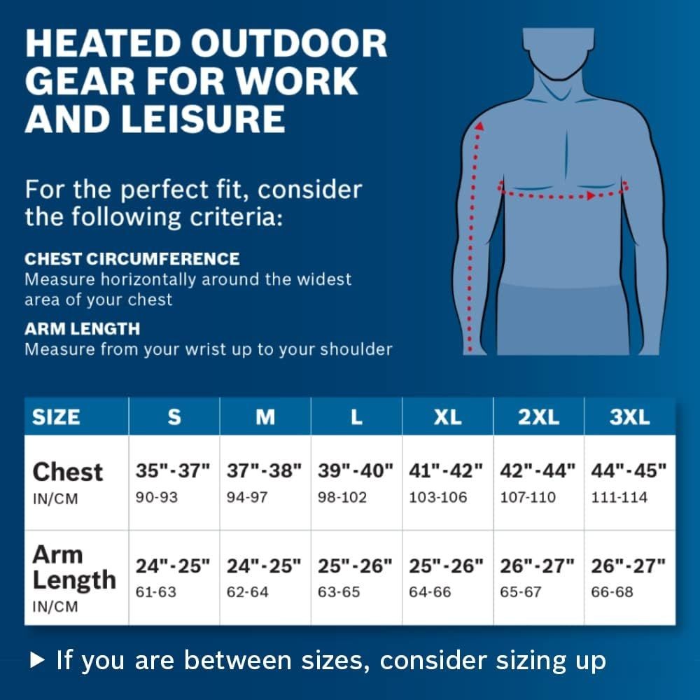 Bosch GHH12V-20SN12 12V Max Heated Hoodie Kit with Portable Power Adapter - Size Small - 15