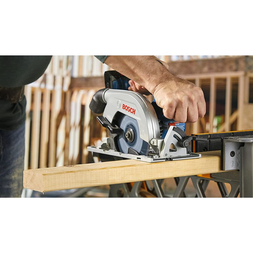 Bosch GKS18V-22B25 18V Brushless Blade-Right 6-1/2" Circular Saw Kit with (2) CORE18V 4.0 Ah Compact Batteries - 8