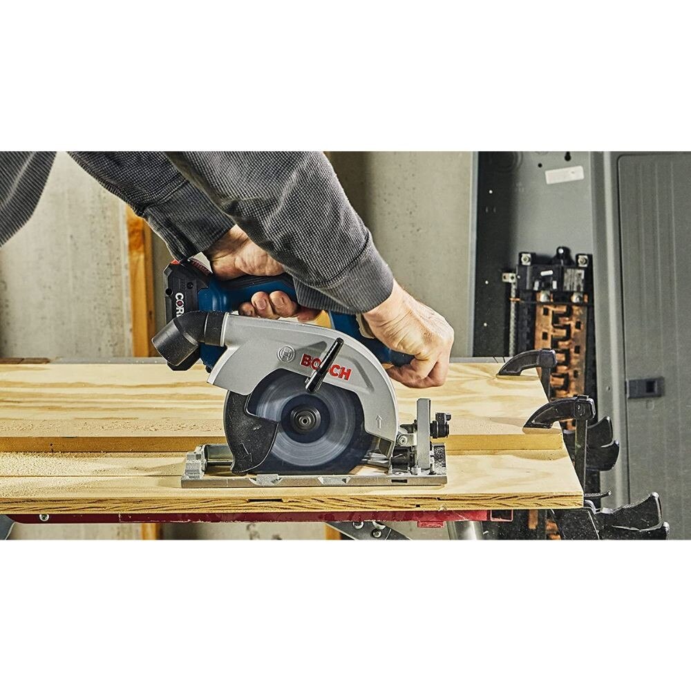 Bosch GKS18V-22B25 18V Brushless Blade-Right 6-1/2" Circular Saw Kit with (2) CORE18V 4.0 Ah Compact Batteries - 9