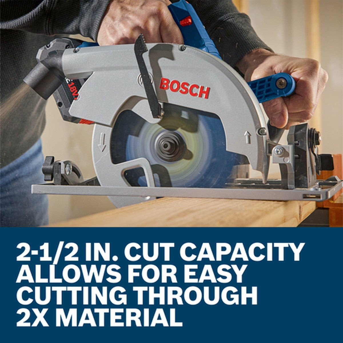 Bosch GKS18V-25GN 18V PROFACTOR 7-1/4" Blade Right Circular Saw w/HMI & Eco Mode (Bare Tool) - 3