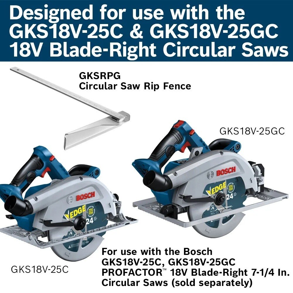 Bosch GKSRPG Circular Saw Rip Fence for GKS18V-25C and GKS18V-25GC Blade Right Circular Saws - 2