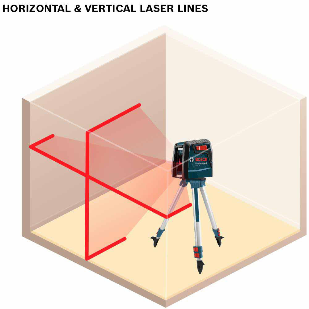 Bosch GLL 30 Self-Leveling Cross-Line Laser - 9