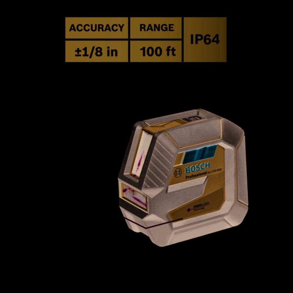 Bosch GLL100-40G Green-Beam Self-Leveling Cross-Line Laser - 13
