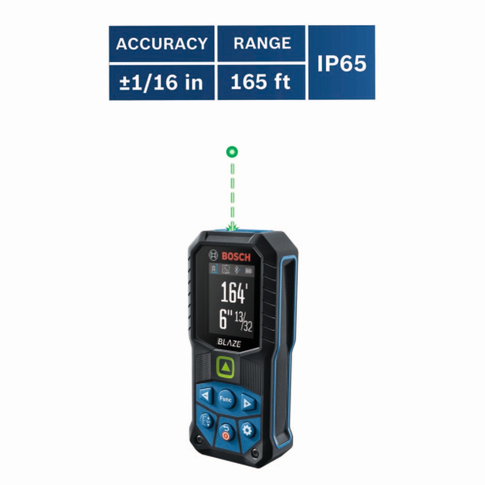 Bosch GLM165-27CGL 3.7V Blaze 165ft LDM G BT - 12