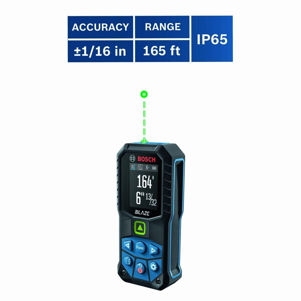 Bosch GLM165-27CGL 3.7V Blaze 165ft LDM G BT - 12
