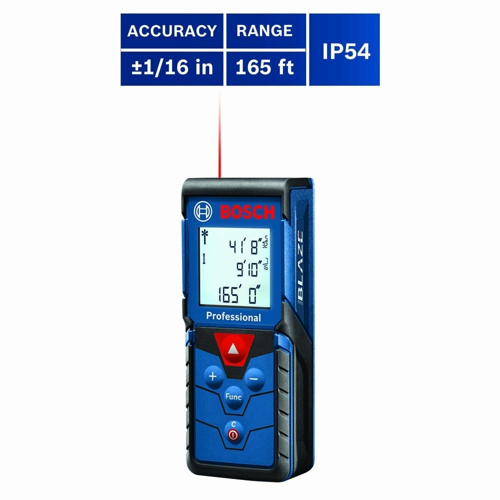 Bosch GLM165-40 BLAZE Pro 165' Laser Distance Measure - 11