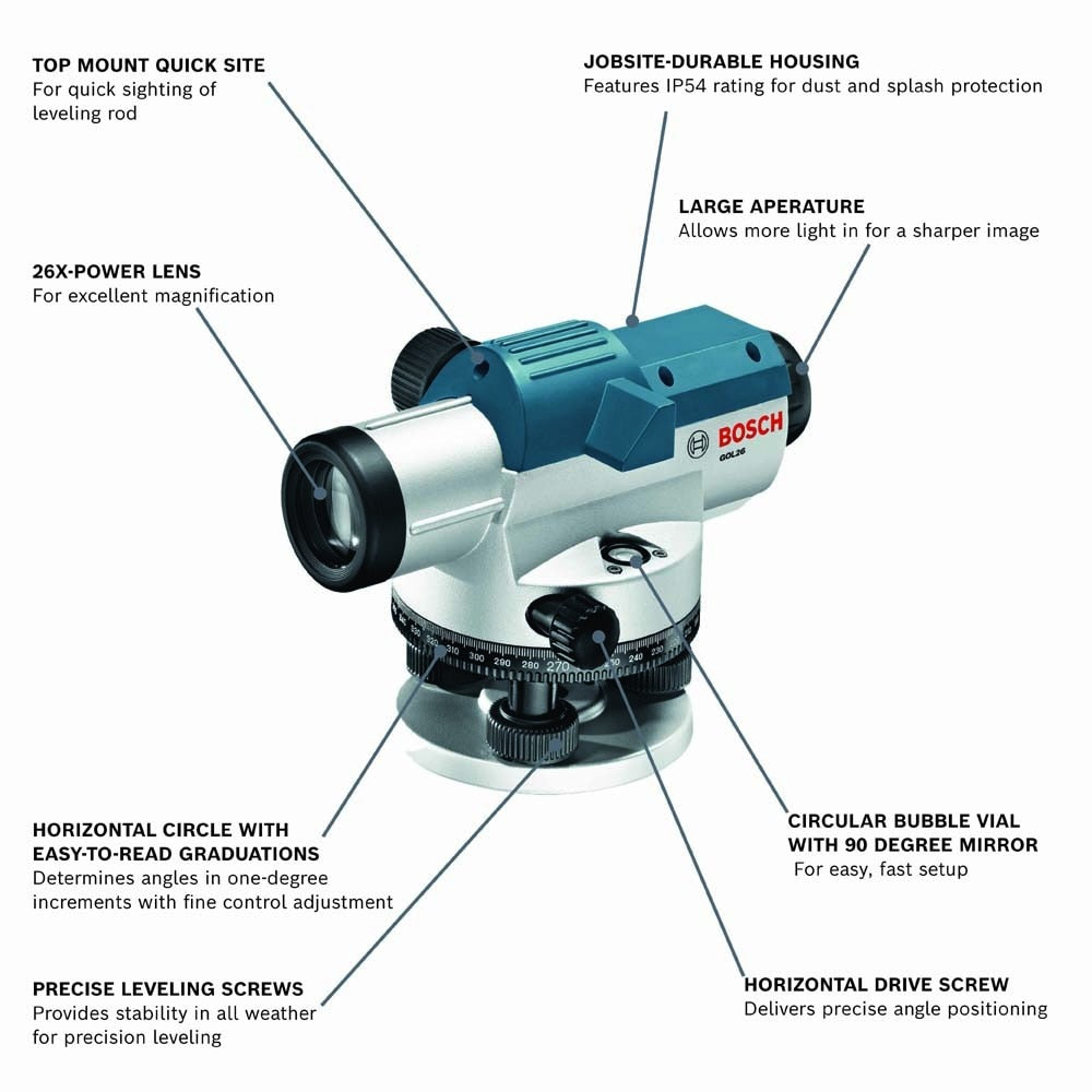 Bosch GOL 26 CK Automatic Optical Level Kit - 2