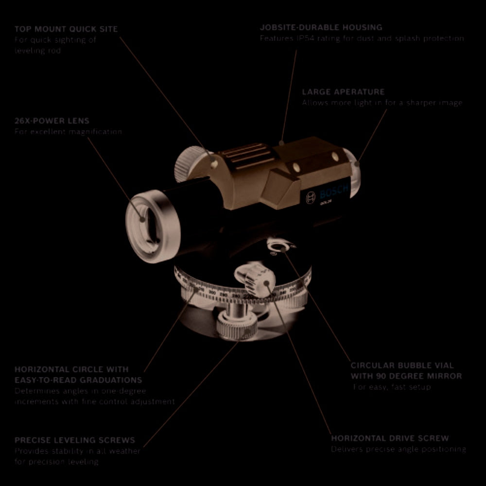 Bosch GOL 26 CK Automatic Optical Level Kit - 2