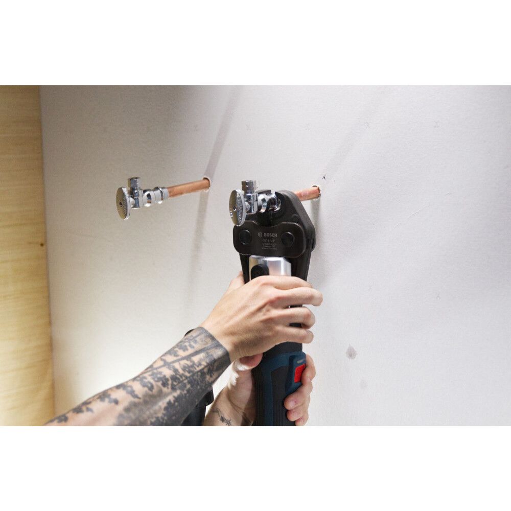 Bosch GPT18V-32L14 Press Tool Kit W/ 1/2", 3/4", and 1" Jaws, (1) CORE18V 4 Ah Battery & (1) GAL18V-40 18V Standard Charger - 8