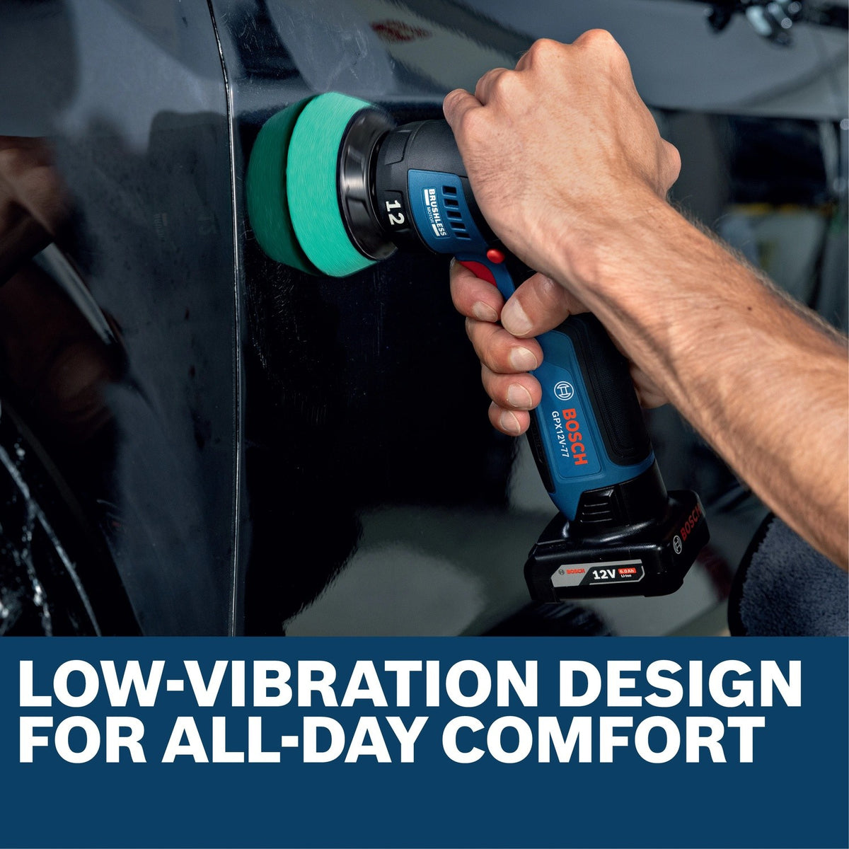 Bosch GPX12V-77N 12V Compact Cordless Brushless 3" Random Orbital Polisher Bare Tool - 5