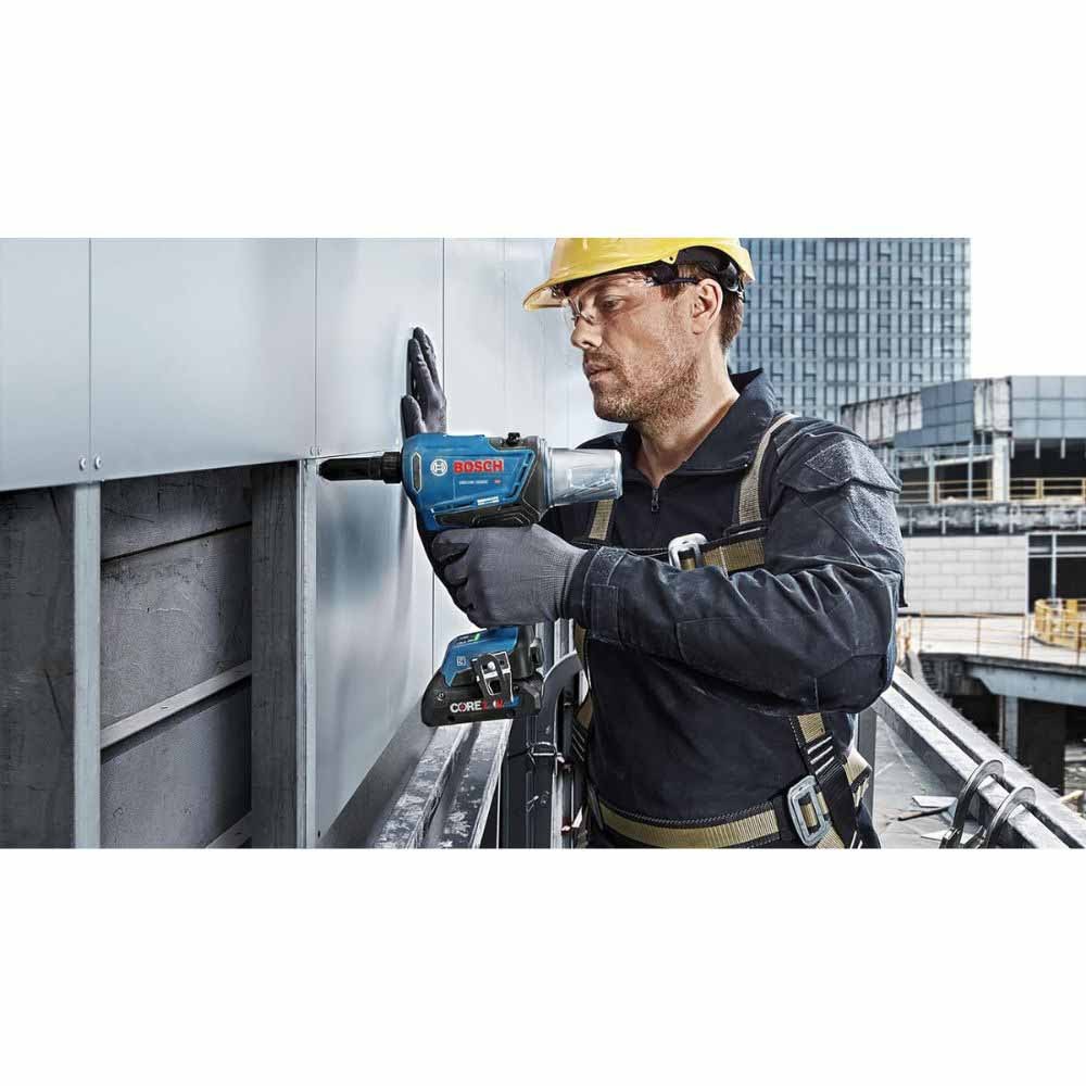 Bosch GRG18V-3600CB24 18V Brushless Rivet Gun w/ (2) CORE18V 4 Ah Advanced Power Battery - 7