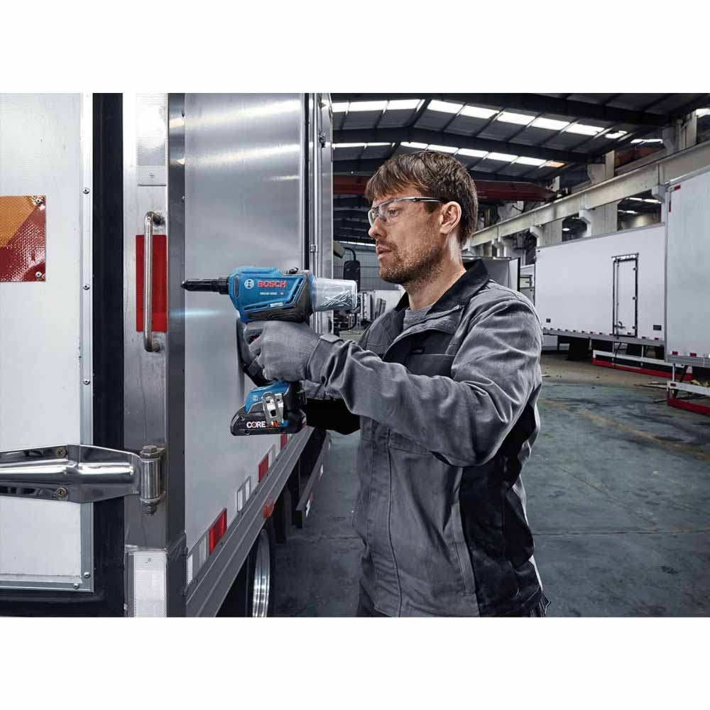 Bosch GRG18V-3600CB24 18V Brushless Rivet Gun w/ (2) CORE18V 4 Ah Advanced Power Battery - 10