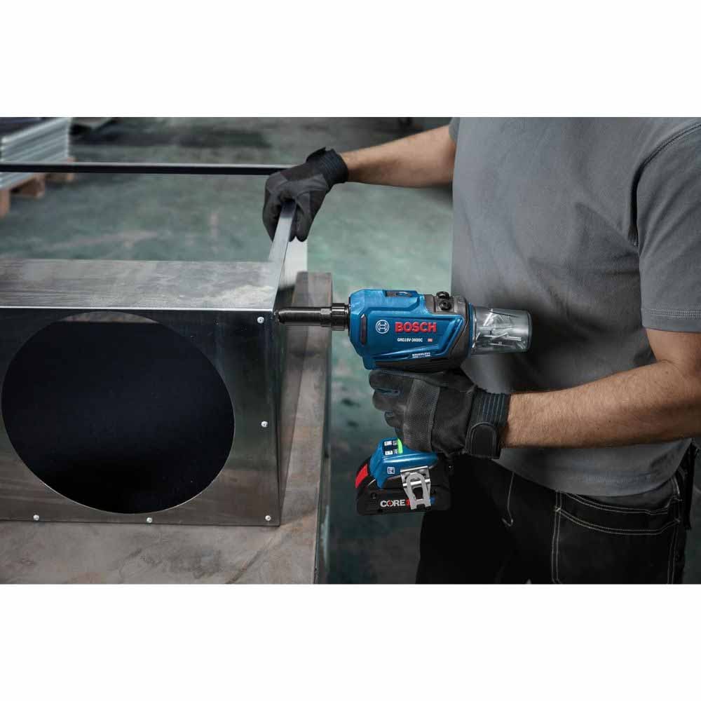 Bosch GRG18V-3600CB24 18V Brushless Rivet Gun w/ (2) CORE18V 4 Ah Advanced Power Battery - 13