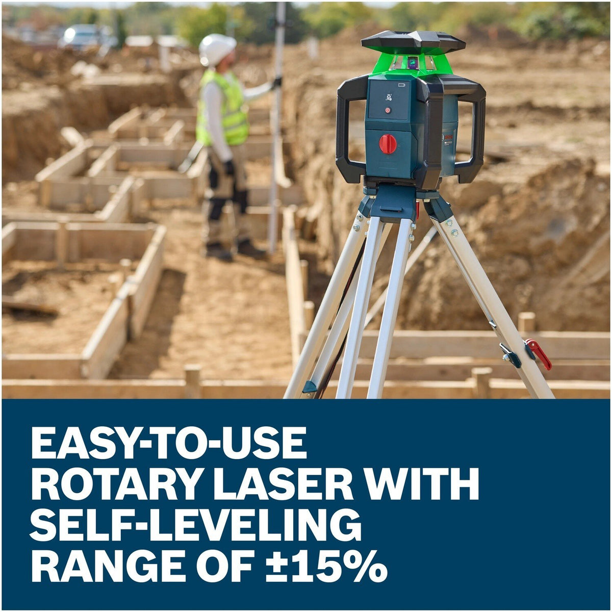 Bosch GRL18V-31K 18V Green Beam Horizontal Rotary Laser Kit with Carrying Case - 3