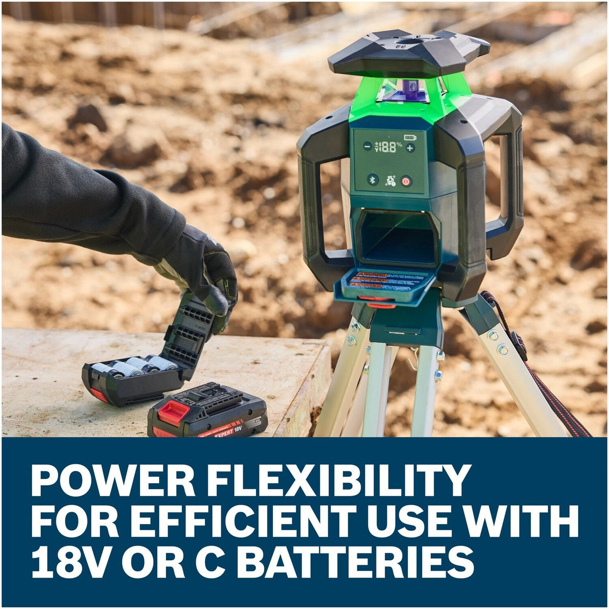 Bosch GRL18V-31K 18V Green Beam Horizontal Rotary Laser Kit with Carrying Case - 4