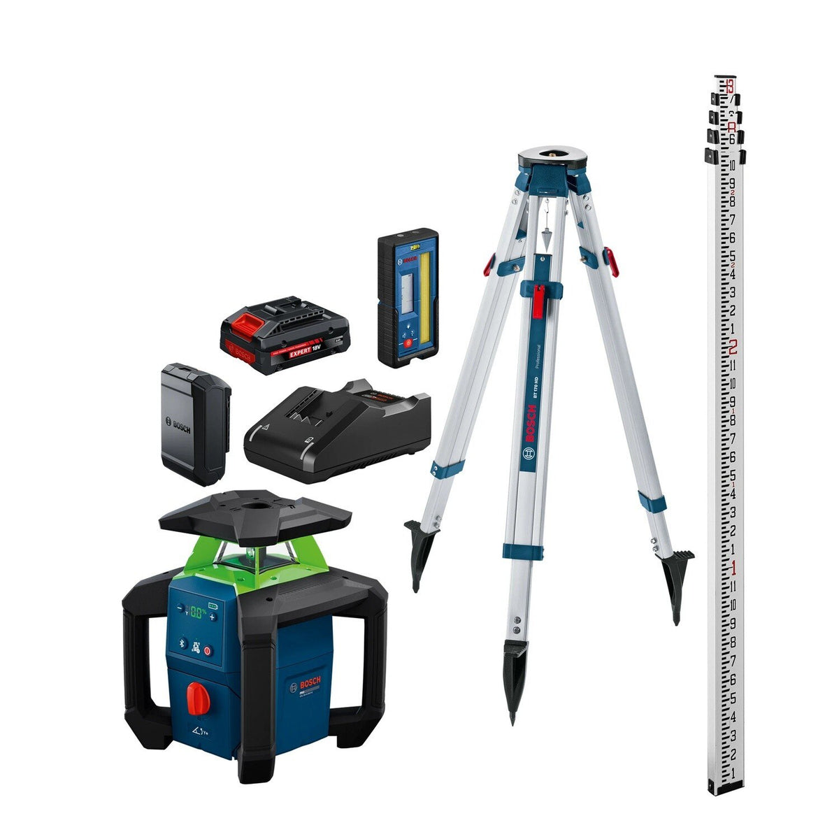 Bosch GRL18V-34K 18V Green Beam Horizontal Vertical Rotary Laser Kit with Carrying Case