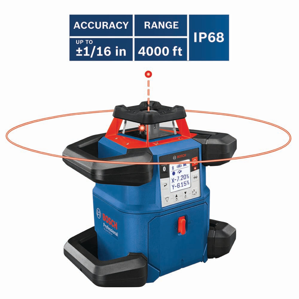 Bosch GRL4000-80CHV 18V REVOLVE4000 Connected Self-Leveling Horizontal/Vertical Rotary Laser - 9