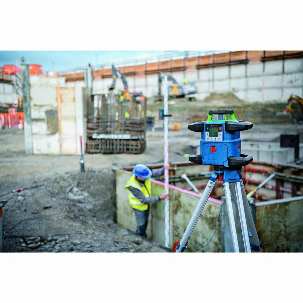 Bosch GRL4000-90CHVGK 18V REVOLVE4000 Connected Green-Beam Self-Leveling Horizontal/Vertical Rotary Laser Kit with (1) CORE18V 4 Ah Advanced Power Battery - 11