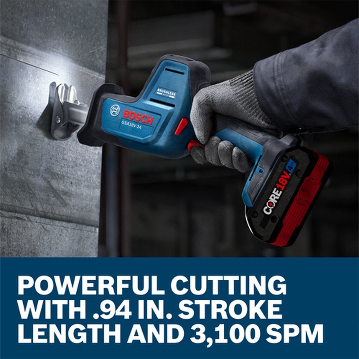 Bosch GSA18V-24N 18V Compact Brushless Reciprocating Saw (Bare Tool) - 3