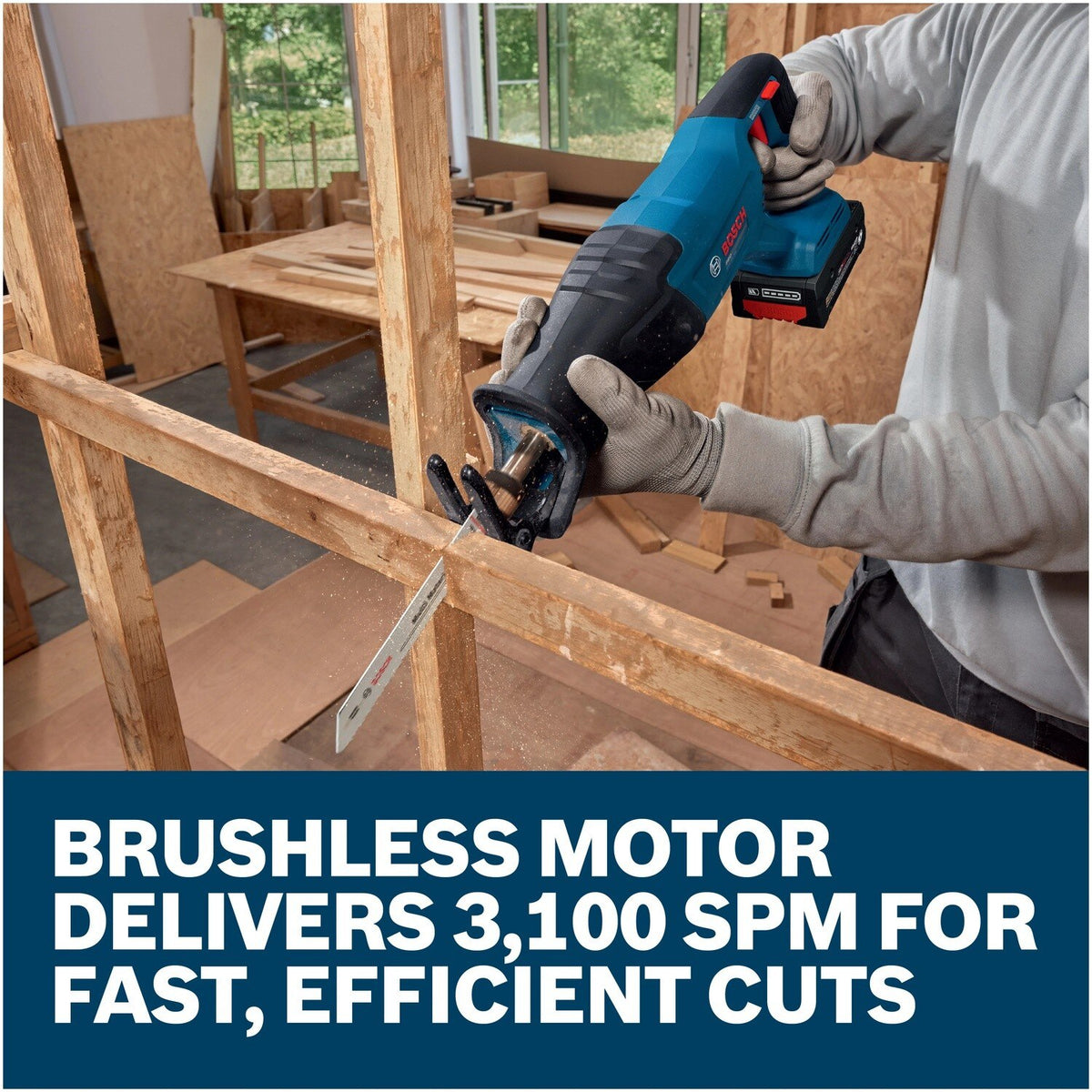 Bosch GSA18V-280N 18V Brushless Cordless Reciprocating Saw Tool Only - 5