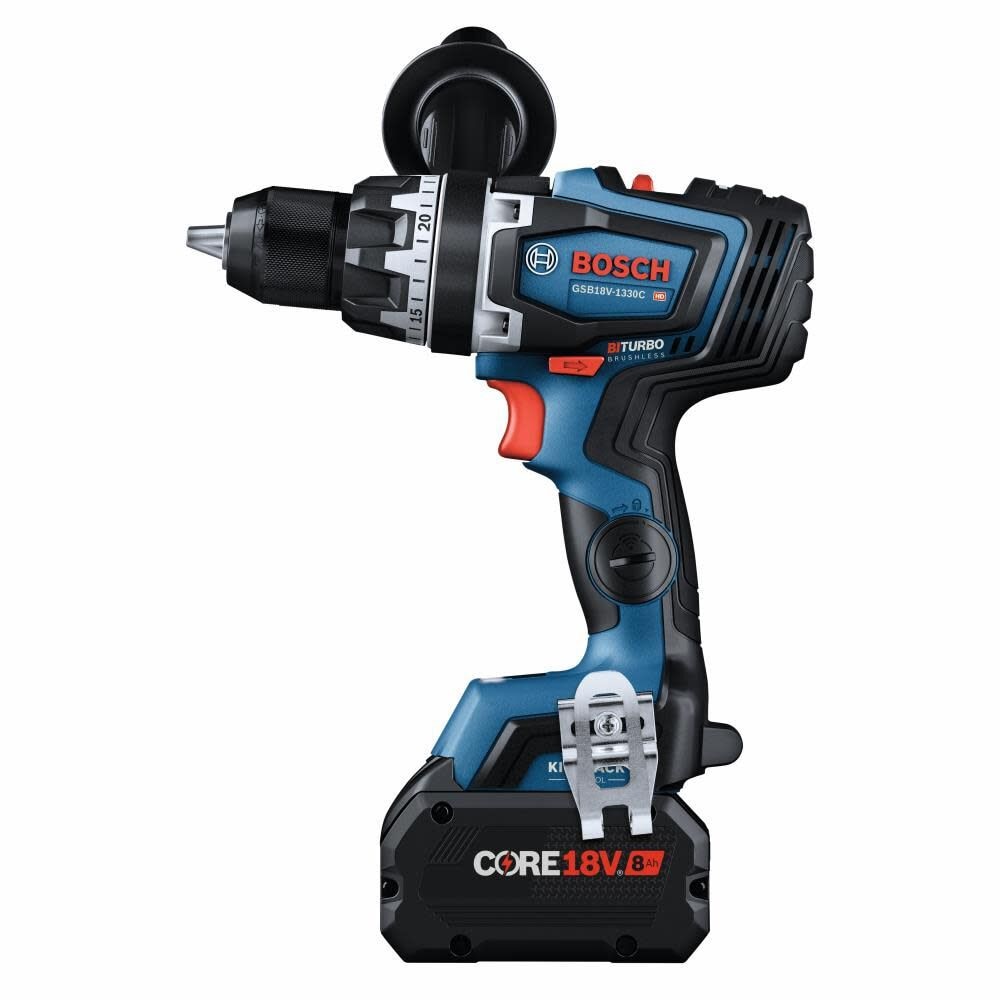 Bosch GSB18V-1330CB14 PROFACTOR 18V Connected-Ready 1/2" Hammer Drill/Driver Kit with (1) CORE18V 8 Ah High Power Battery - 6